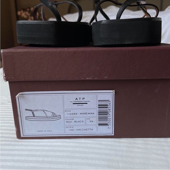 ATP Atelier Maremma Black Strappy Platform Sandals - Picture 6 of 7